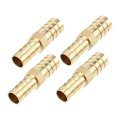 4 Pcs 12mm 10mm Straight Shaped Hose Barb Barbed Tube Pipe Fitting Brass Connector 