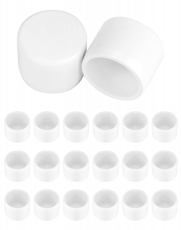 Pvc External End Cap Furniture Grade Sch40 Fitting 3 4 Size Pack Of 20 White