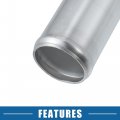 A Absopro Car Adapter Joiner Pipe Universal 45mm 1 77 Od 76mm 2 99 Length Connector Tubing Aluminum Alloy Silver Tone Set Of