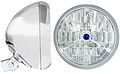 Adjure Hb77010-3 Chrome 7 Universal Headlight Bucket With Diamond Cut Blue Dot Headlamp 