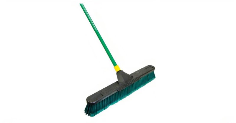Quickie Bulldozer 24-inch Multi-surface Push Broom With Scraper