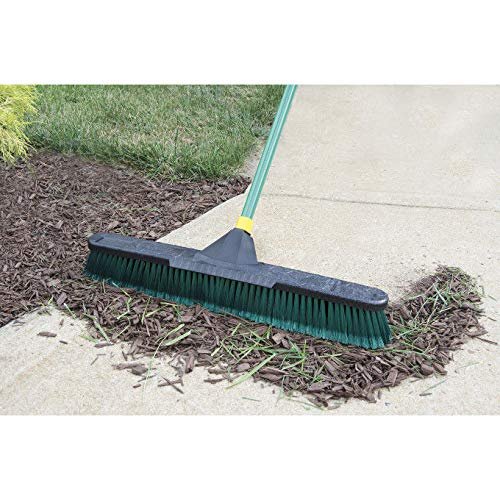 Quickie Bulldozer 24-inch Multi-surface Push Broom With Scraper