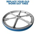 Urethane Band Saw Tires For Carba Tec Sbw 480 19 In Heavy Duty 2 Pack No Adhesive Needed Blue Max Acutrack Finish