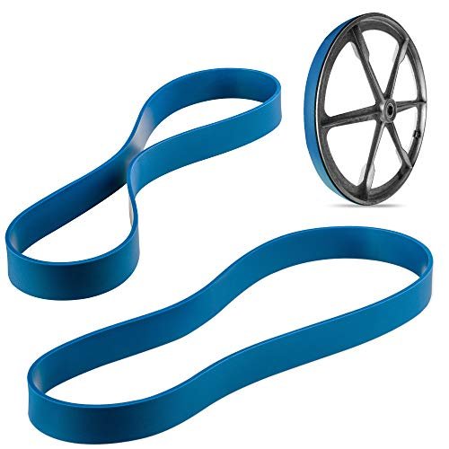 Urethane Band Saw Tires For Carba Tec Sbw 480 19 In Heavy Duty 2 Pack No Adhesive Needed Blue Max Acutrack Finish