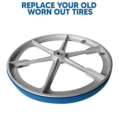 Urethane Band Saw Tires For Carba Tec Sbw 480 19 In Heavy Duty 2 Pack No Adhesive Needed Blue Max Acutrack Finish