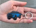 Four Wheel Beast Tacoma Keychain Accessories 2016-2022 Mods Cool Pro Sport Off Road Key Chain Fob Cover 3rd Gen Toy Truck Blue 