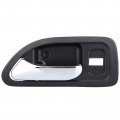 Door Handle Interior Front Driver Left Side Replacement Fit 1994-1997 For Honda Accord Inside Black 