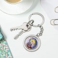 Graphics More Dc Super Hero Girls Supergirl Keychain Spinning Round Chrome Plated Metal