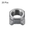 Weld Nuts M16 Square Unc Carbon Steel Machine Screw Gray 20pcs