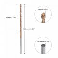 Uxcell Twist Drill Bit 2 8mm Jobber Nanoscale Titanium Coated K35 Tungsten Carbide Straight Shank 100mm Length For Drilling