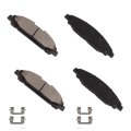 Front D1791 Ceramic Disc Brake Pad Set For 2015 2023 Ford Mustang 2 3l And 2017 3 7l 4 Piece With Hardware 
