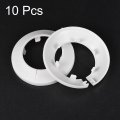 Uxcell Pipe Cover Decoration 50mm Pp Plastic Escutcheon Water Drain Line White 10pcs
