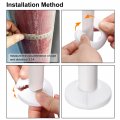 Uxcell Pipe Cover Decoration 50mm Pp Plastic Escutcheon Water Drain Line White 10pcs