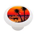 Gotham Decor Sunset Over Egypt White Ceramic Drawer Knob 