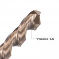 M35 High Speed Steel Parabolic Flute Drill Bit 4mm Drilling Diameter 200mm Length Gold Oxide Cobalt Round Shank