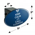 Superman Keep Calm And Call Oval Tow Trailer Hitch Cover Plug Insert