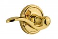 Grandeur 822834 Single Dummy Polished Brass Georgetown Rosette With Left Handed Bellagio Lever 