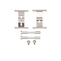 Disc Brake Hardware Set Front For Porsche Cayenne 2003 2004 2005 2006 Alx Pau Df 340 Cla2 Black Standard Replacement Part 