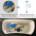 Uxcell Toilet Flush Valves G1 2 Plastic Fill Cistern Push Button Inlet Valve Replacement Parts White