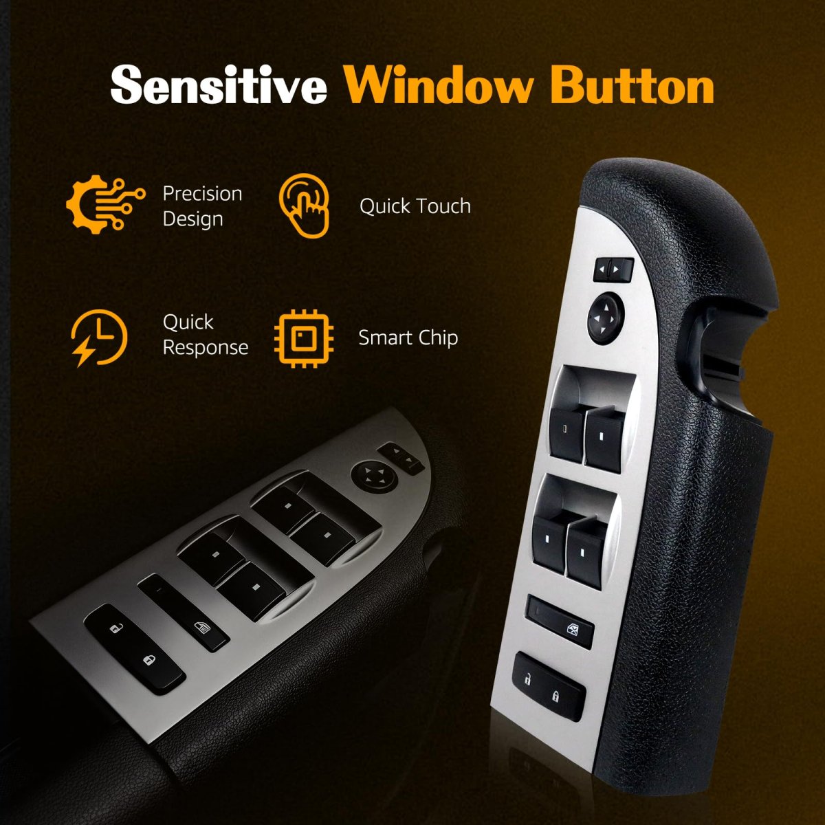 Master Power Window Switch Driver Side Front Left For 2007 2009 Chevy Silverado 1500 2500 3500 Hd 14 Pins Model 20945129