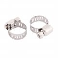 Uxcell 10-16mm Range Band Stainless Steel Hose Clamp 100pcs