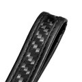 Ford Built-ford-tough In Black Real Carbon Fiber Loop-strap Chrome Hook Key Chain 