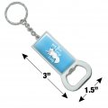 Graphics More Hey There Foxy Lady White Fox Keychain Rectangle Chrome Plated Metal Bottle Cap Opener