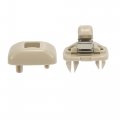 X Autohaux 2pcs Beige Car Plastic Sun Visor Hook Clip Bracket Retainer 8u0857562 8e0857562 For Audi A1 A3 A4 A5 Q3 Q5 S3 S4 S5