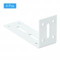 Uxcell Adjustable L Corner Braces 4pcs 120 X 60 40mm Stainless Steel Code 90 Degree Slotted Angle Brace Bracket For Furniture