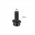 Uxcell M5 X 12mm Carbon Steel Phillips Pan Head Machine Screws Bolts Combine With Spring Washer And Plain Washers 20pcs