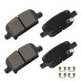 Rear Disc Brake Pad Set For Chevrolet Malibu 2016 To 2022 With Manual Parking D1921 Ceramic Pads Hardware 4 Piece 