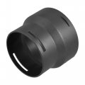X Autohaux 60mm To 75mm Car Air Ducting Connector Straight Heater Duct Joiner Pipe Black