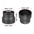 X Autohaux 60mm To 75mm Car Air Ducting Connector Straight Heater Duct Joiner Pipe Black