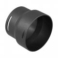 X Autohaux 60mm To 75mm Car Air Ducting Connector Straight Heater Duct Joiner Pipe Black