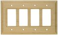 Amerelle 180r4 Baker Unfinished Alder Wood 4 Rocker Wall Plate 