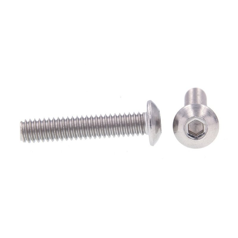 Socket Cap Screws Button Head Hex Allen Drive 8-32 X 7 8 In Stainless Steel 10 Pack Model