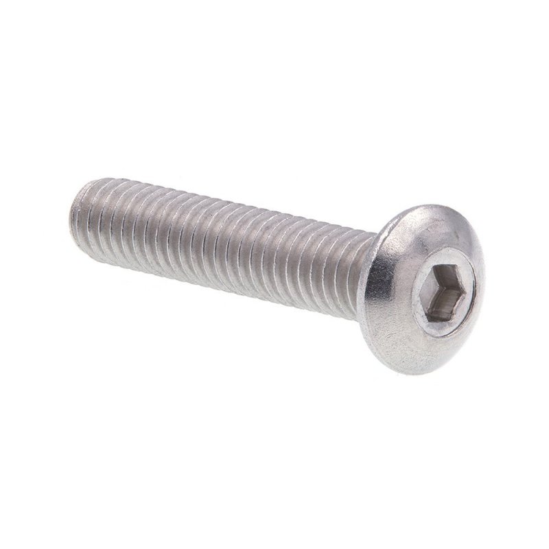 Socket Cap Screws Button Head Hex Allen Drive 8-32 X 7 8 In Stainless Steel 10 Pack Model
