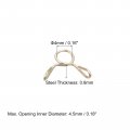 Uxcell Fuel Line Hose Clips 100pcs 4mm Id Fit 5-5 5mm Od 65mn Steel Water Pipe Air Tubing Spring Clamps For Motorcycle Scooter