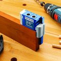 3 8a Doweling Jig Kit W Drill Bit Stop Colr Ood Accessories Dual Edge Stops For Easy Alignment Dovetail A Durable Nylon Steel