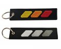 Xnqdre 2 Pack Tri-color 3 Color Tag Keychain With Key Ring Compatible For Toyota Tacoma Trd 4runner Tundra Rav4 Highlander Car 