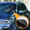 Oarencol Peace Car Windshield Sun Shade Love Symbol Two Fingers Hippie Colorful Foldable Uv Ray Visor Protector Sunshade To