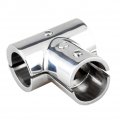 Ihreesy Boat Hand Rail Fitting 90 Degree Angle Pipe Connector Stainless Steel 3 Way Handrail For Marine Yacht 30mm