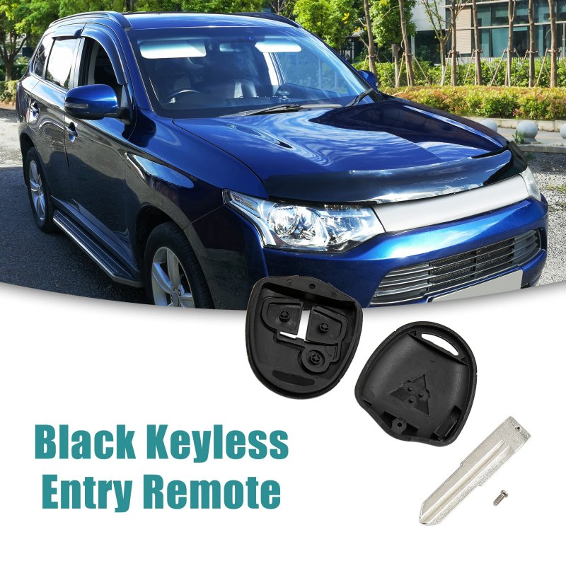 Acropix 2 Buttons Car Key Fob Cover Keyless Entry Remote Shell Case Replacement Fit For Mitsubishi Outlander Pack Of 1 Black