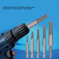 Bolt Removal Tool Easy Out Set High Speed Steel 5pcs Broken Screw Extractor Hex Shank Fine Teeth Damaged Bolts Kit
