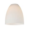 White Glass Bell Shade Lipless With 1-5 8-inch Fitter Opening 