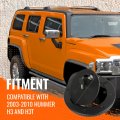 Hecasa Locking Gas Cap Cover For 2003-2010 Hummer H3 H3t Fuel Tank Filler Door With Lock Aluminum Exterior Accessories Textured