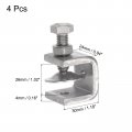 Uxcell Stainless Steel C-clamp With 0 79 Inch Wide Jaw Opening For Woodworking Welding Building Household Mount 4 Pcs