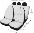 Suhoaziia 12 Pieces Frog Mushroom Car Seat Covers Full Set Split Bench Protectors Steering Wheel Cover Belt Pad Coaster Center
