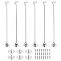 6pcs Hook And Eye Latch 12 Stainless Steel Door Lock Gate Rust-resistant Sliding Latches With Screws For Doors Window Fence 