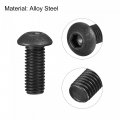 Uxcell M10x25mm Hex Socket Button Head Cap Bolts Screws Alloy Steel 15pcs